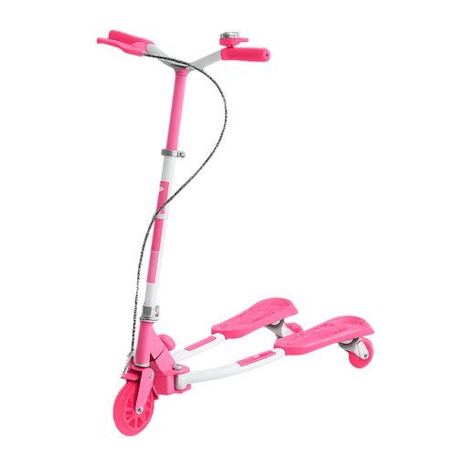 Patinete Infantil Dobrável Rosa Leve Seguro Portátil Ajustável Infantil