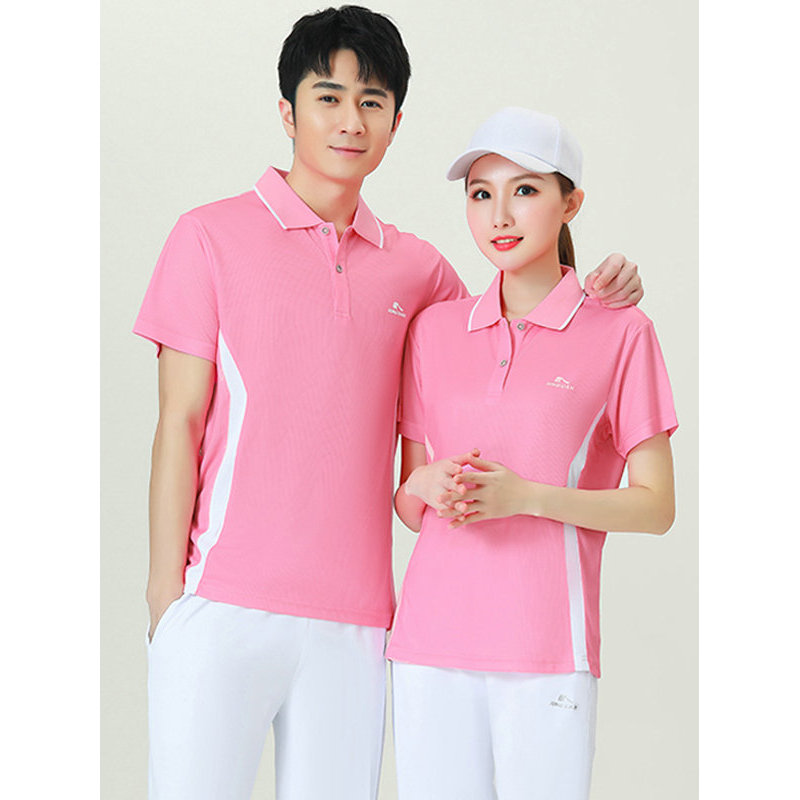 Jinguan novo estilo de manga curta camiseta ginástica lazer esportes roupas de verão das mulheres dos homens mesmo estil