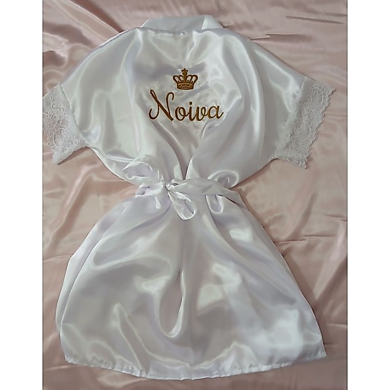Robe de noiva com renda personalizado com bordado
