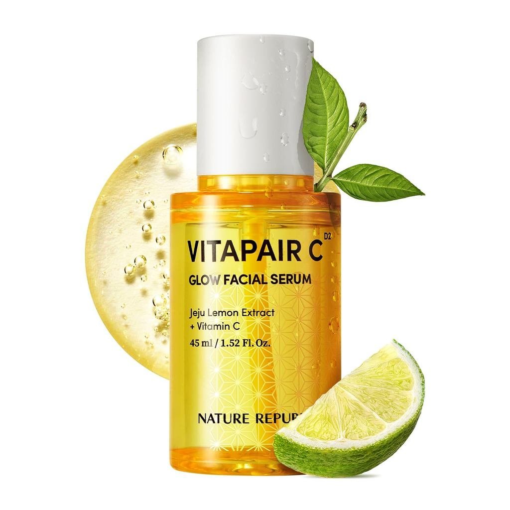 NatureRepublicVitapairCGlowSérumFacial | Sérum Hidratante para o Rosto para Luminosidade e Brilho, Tom Uniforme, Cuidado