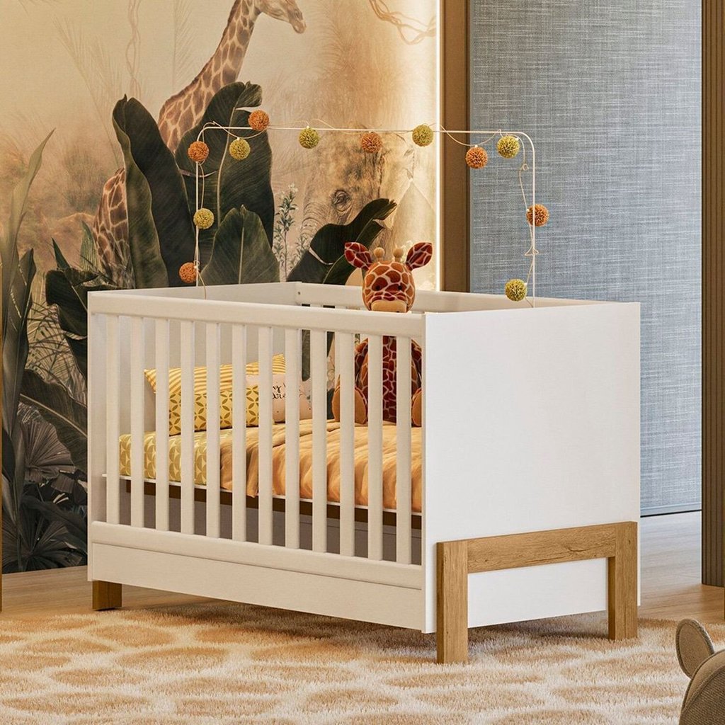 Berço Mini Cama Fantasia 85,5x74x138 cm Branco