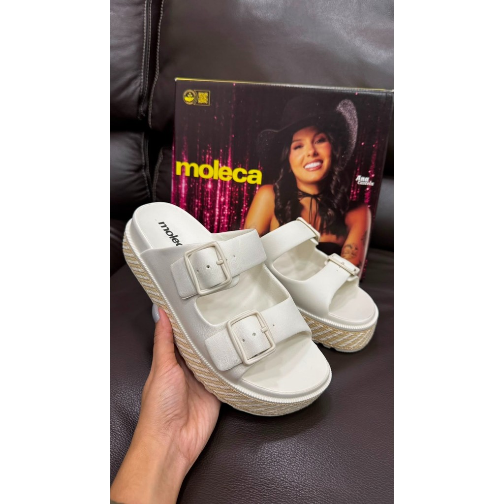 Papete Moleca Ana Castela 5577.200 Feminina Flatform Leve Confortável Original — imagem 2 de 2