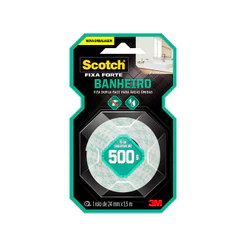 Fita Dupla Face Scotch Transparente 24mm x 1.5m para Banheiro 3M HB004488316