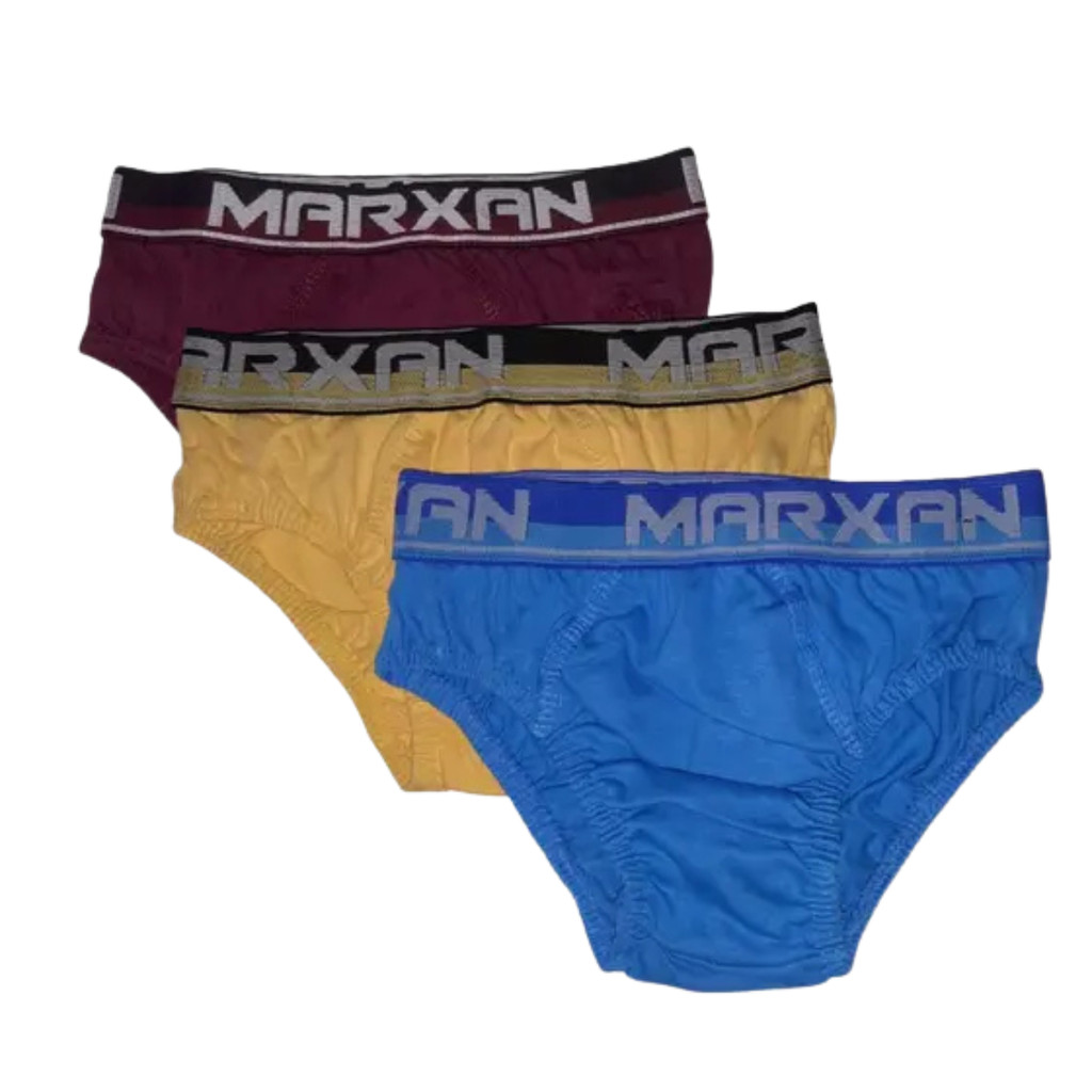 Cueca Infantil Kit C/3 Algodão Ultra Conforto Frente Forrada