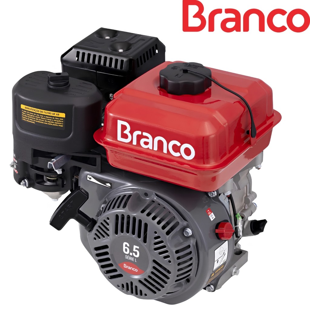 Motor a Gasolina Branco B4T-6.5L 6,5 cv Sem Alerta de Óleo