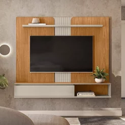 Painel para TV até 65 Polegadas MDF 160CMX136CM Friburgo Marrom