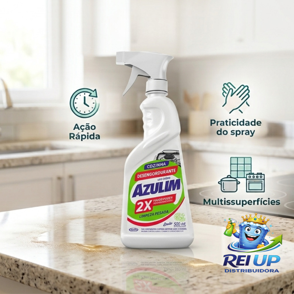Desengordurante Azulim Spray 500ml Limpeza Pesada Com Gatilho — imagem 2 de 2