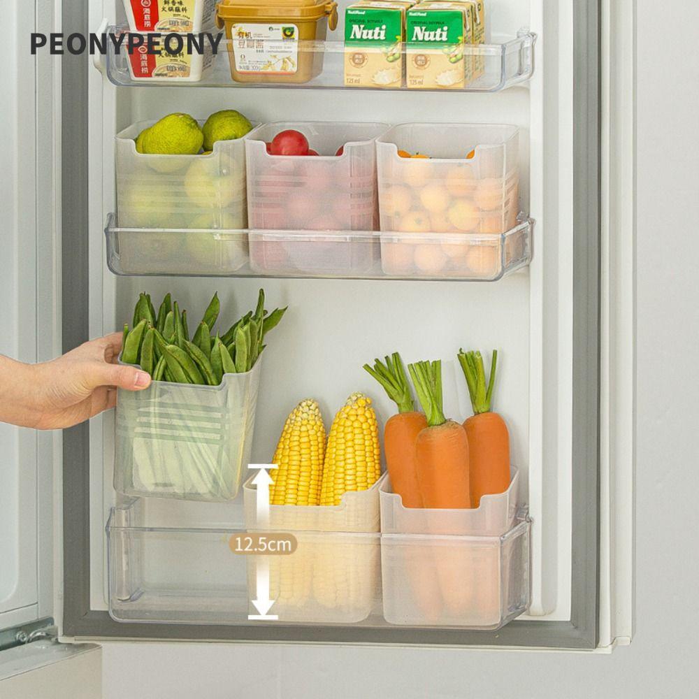 Caixa Organizadora De Geladeira Peônia , De Armazenamento De Alimentos De Plástico Transparente , Recipiente De Despensa