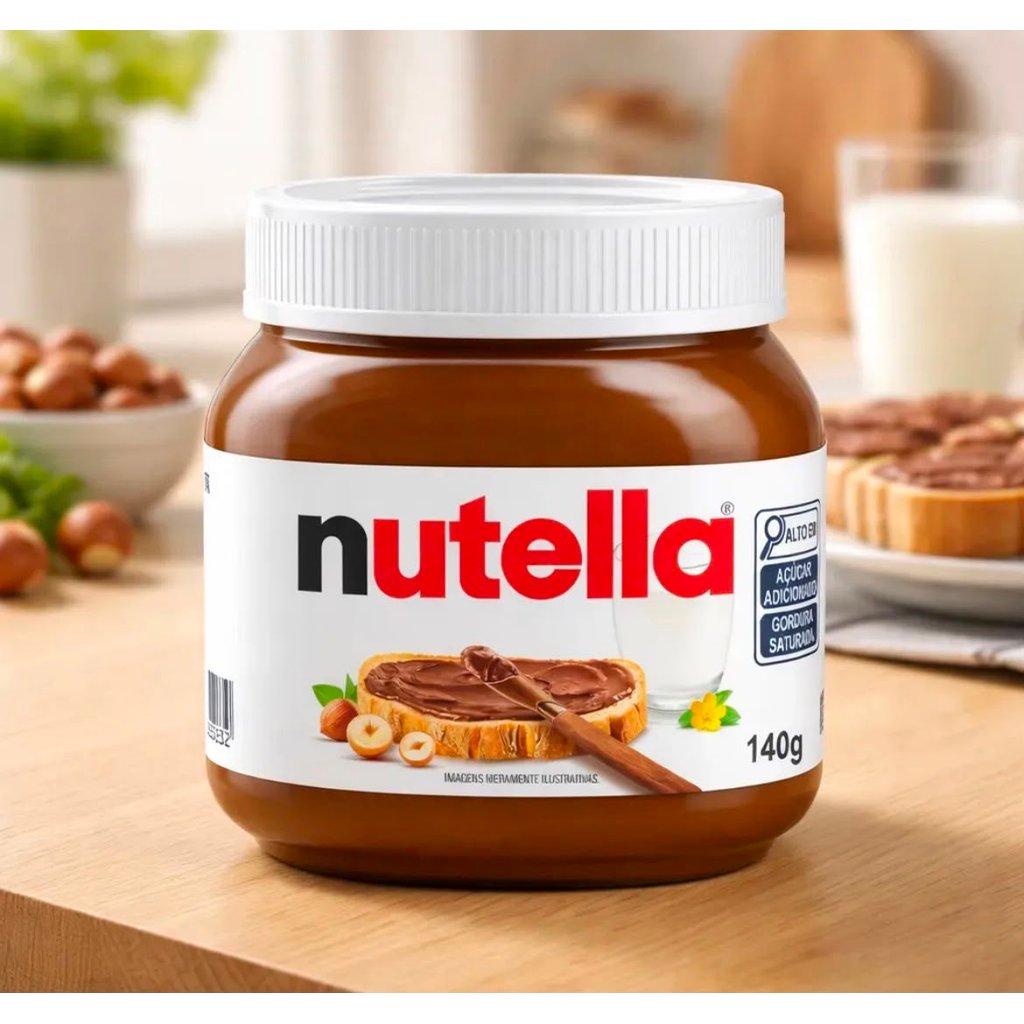 Nutella Cremosa De Avelã Pote De 140 gr a Original