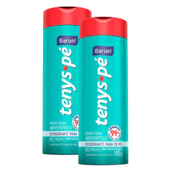 Kit 2 Tenys Pé Baruel Talco Menta Fresh 100g