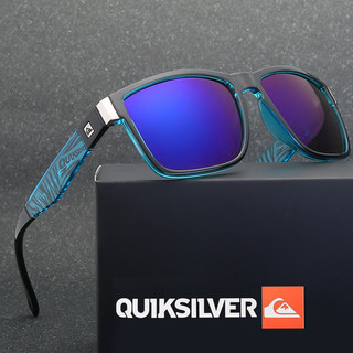 Óculos de Sol Polarizados Vintage Quiksilver, Armação Quadrada, Cores Decorativas, Lentes Fotocromáticas, Unissex, Vário