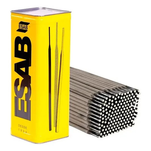 Eletrodo Esab 6013 3,25mm Solda 1Kg Profissional Aço Carbono Vareta Revestimento Rutilo CA CD Eletrônico Industrial MMA