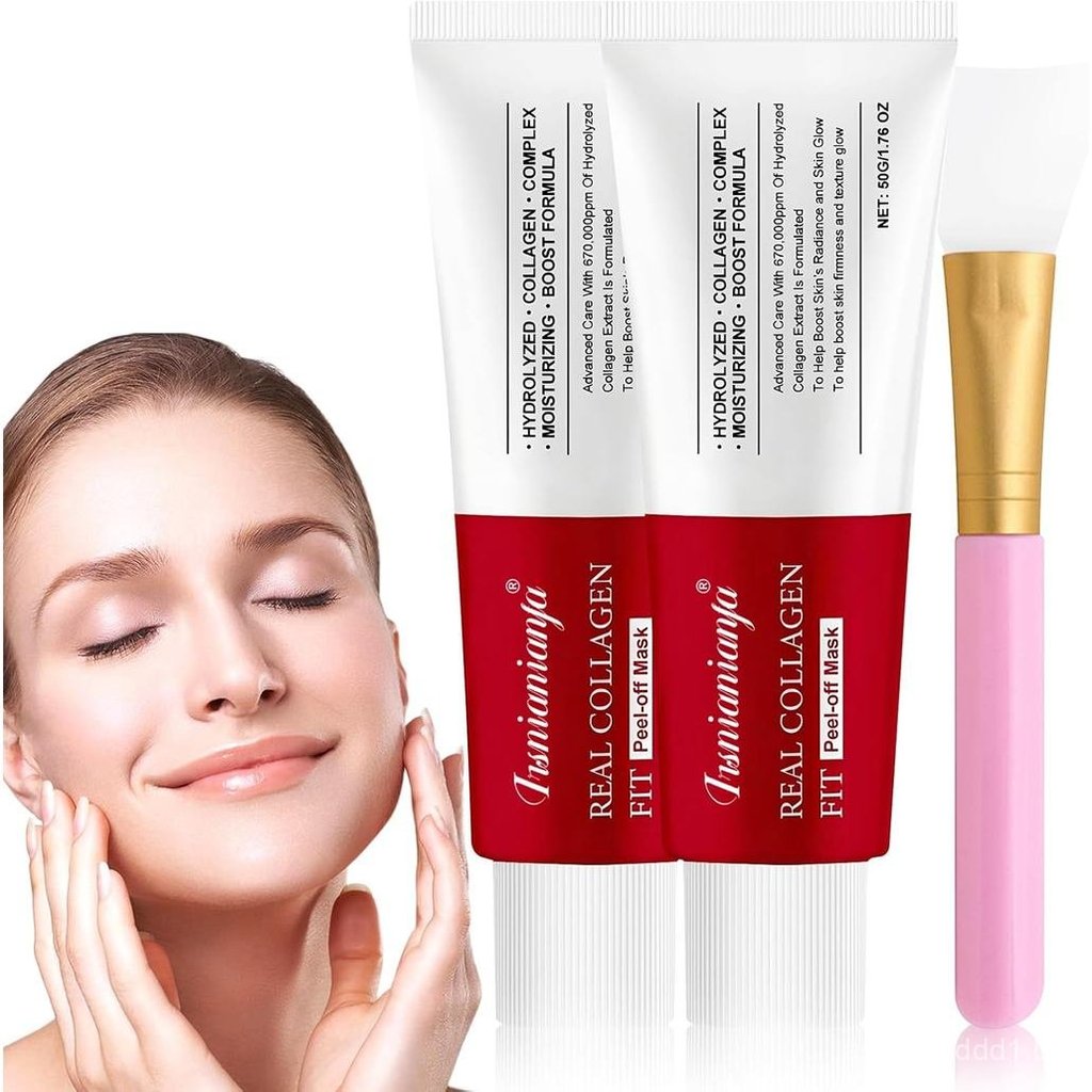 Máscara RealCollagenFit, Máscara Noturna de Colágeno, Máscara Envolvente de Colágeno, Colágeno Hidrolisado Perfeito para