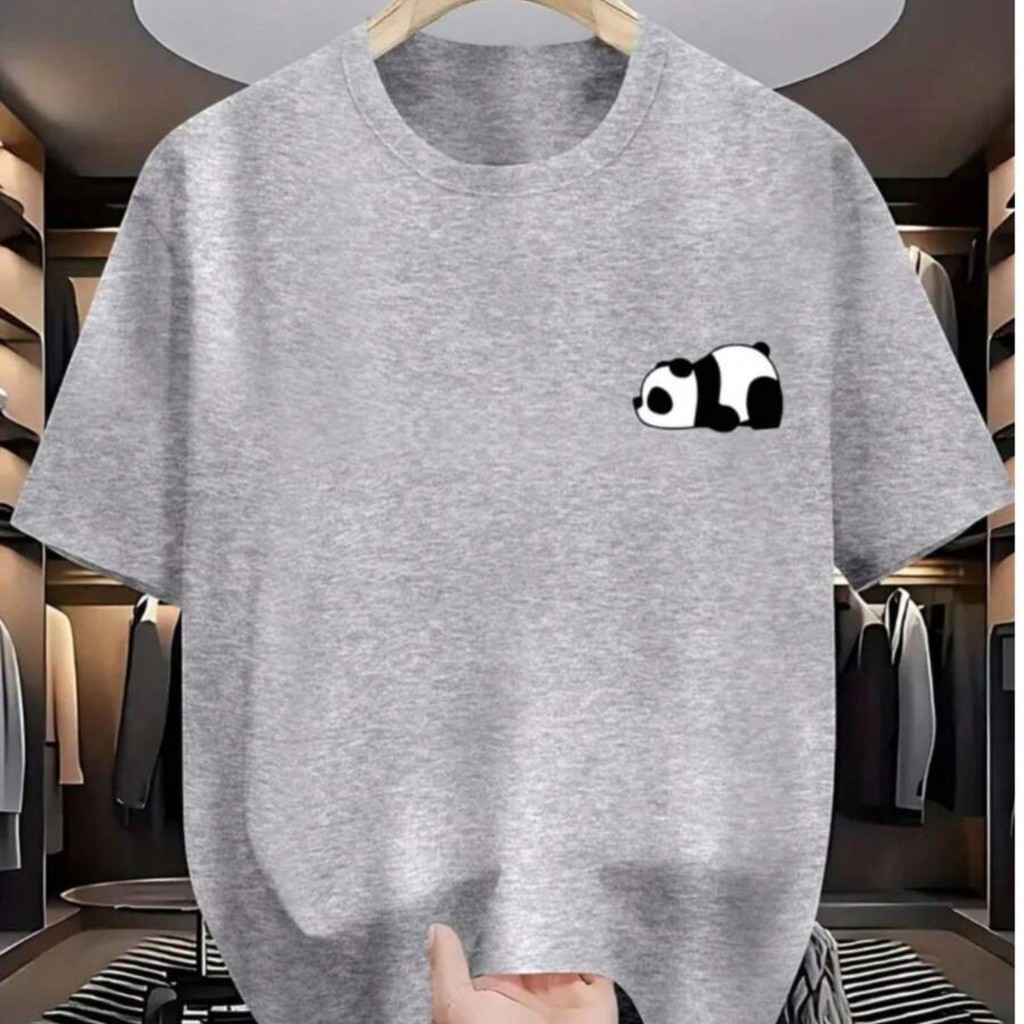Camisa feminina Estampada  panda 100% algodão manga curta verão camisa estampada confortável Camiseta