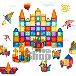 Blocos de Montar Magnéticos Construção Brinquedo Infantil 82 Peças