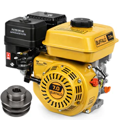 Kit Motor Estacionário a Gasolina Buffalo 7HP + Polia Acionador Multiuso