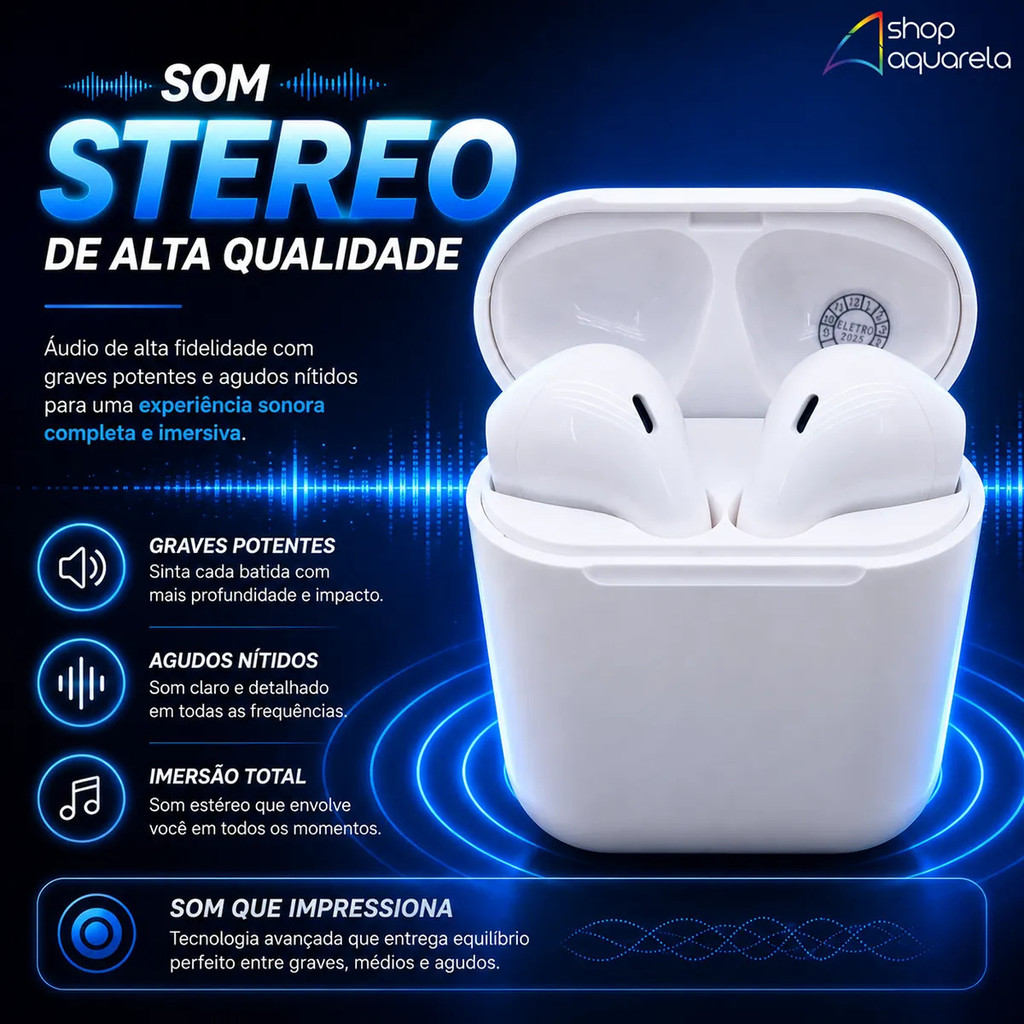 Fone De Ouvido Bluetooth Tws Sem Fio In-ear Intra Auricular · foto 2