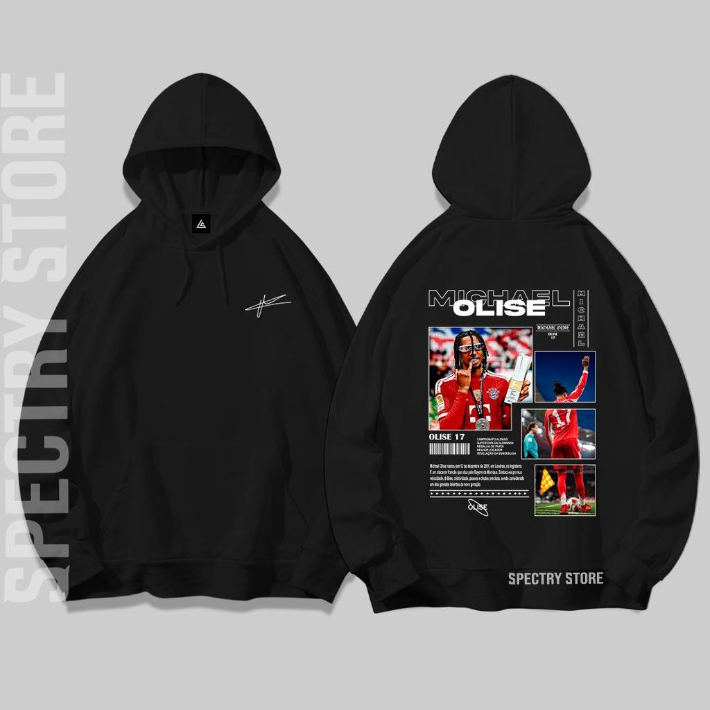 Moletom Canguru Masculino Olise Algodão Premium Bayer Unissex Streetwear Estilo Futebol