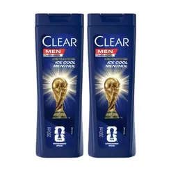 Kit 2 Shampoos Clear Men Anticaspa Ice Cool Menthol 200ml