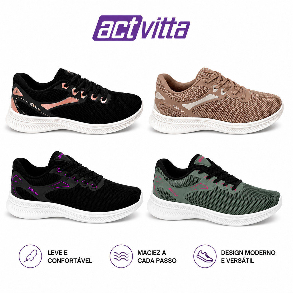 Tenis Feminino Actvitta Confortável Original - 4829.313 e 4829.331