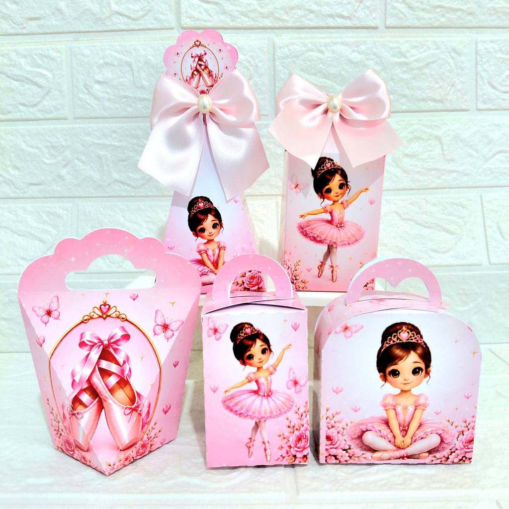 Caixinhas Bailarina Kit Festa Personalizada Para Lembrancinhas e Decoração de Aniversario