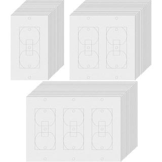 70 Peças de Vedantes de Isolamento para Parede, Placas Retangulares para Tomadas, Vedantes Brancos de Espuma para Isolam
