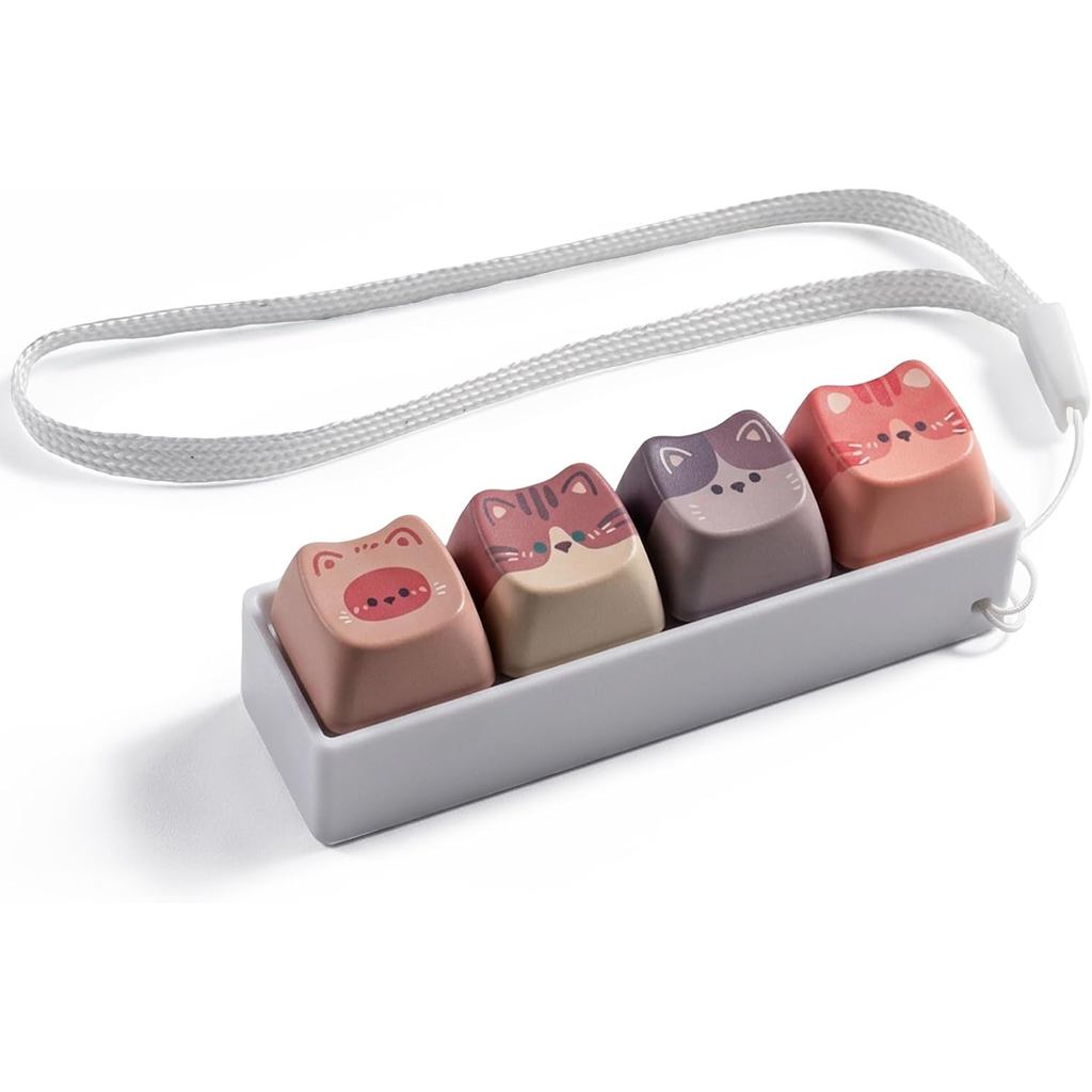 Brinquedo Anti-estresse em Forma de Teclado, Chaveiro Anti-estresse com Botão de Teclado de Gato Fofo, Brinquedos Anti-e
