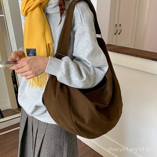 Bolsa de ombro vintage feminina, bolsa estilo dumpling simples e nova 2025, bolsa transversal de grande capacidade AIXW