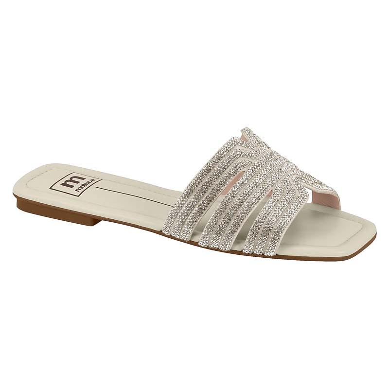 SANDÁLIA RASTEIRA FEMININA MOLECA STRASS BRILHO  CONFORTÁVEL SLIDE BRILHO MOLECA ORIGINA LANÇAMENTO PRIMAVERA VERÃO 2027