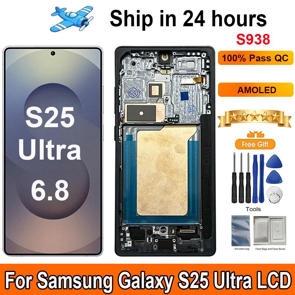 AMOLED 6.8-120hz Para Samsung Galaxy S25 Ultra Display LCD Tela De Toque Com Qua