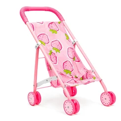 Carrinho De Boneca Dobravel Rosa Standard Castela Brinquedo Infantil Meninas Presente Passeio