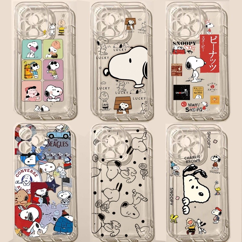 Capa De Telefone Transparente TPU Snoopy Para Samsung Galaxy A07 A54 A55 A34 A35 A53 A24 A14 A15 A25 A04 A04E Cartoon Fa