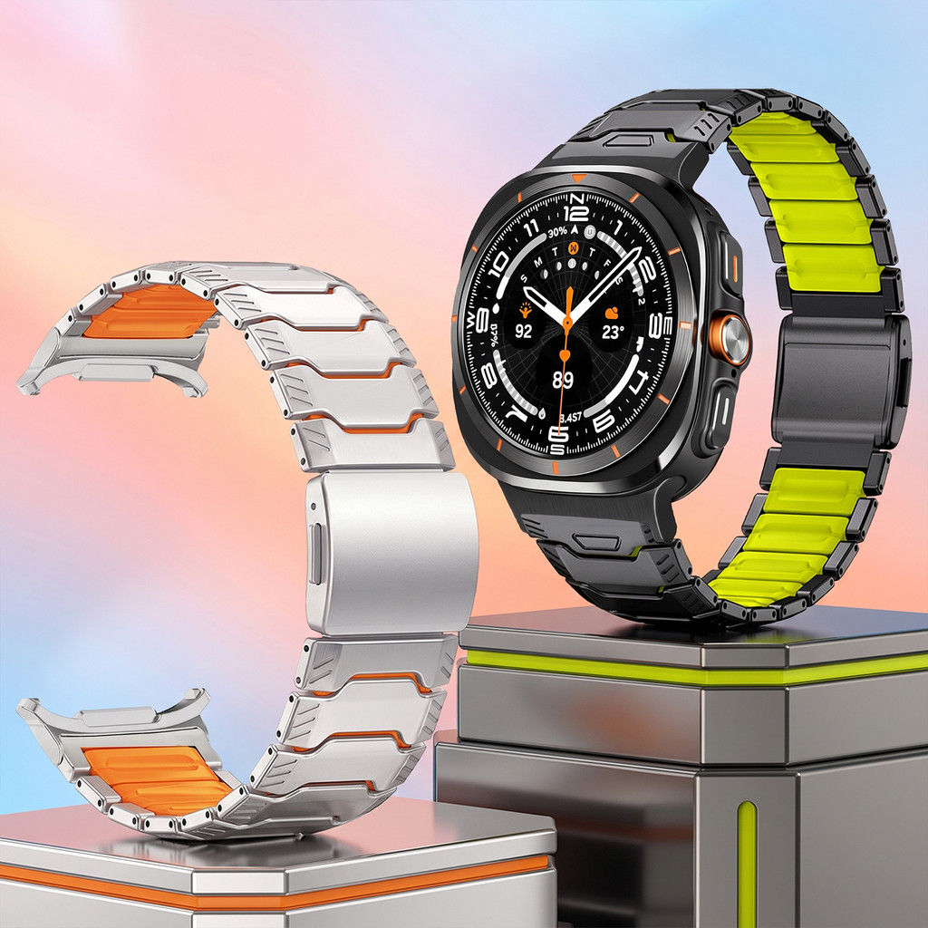 Pulseiras Com Fecho Magnético , De Silicone E Titânio Para Samsung Galaxy Watch 