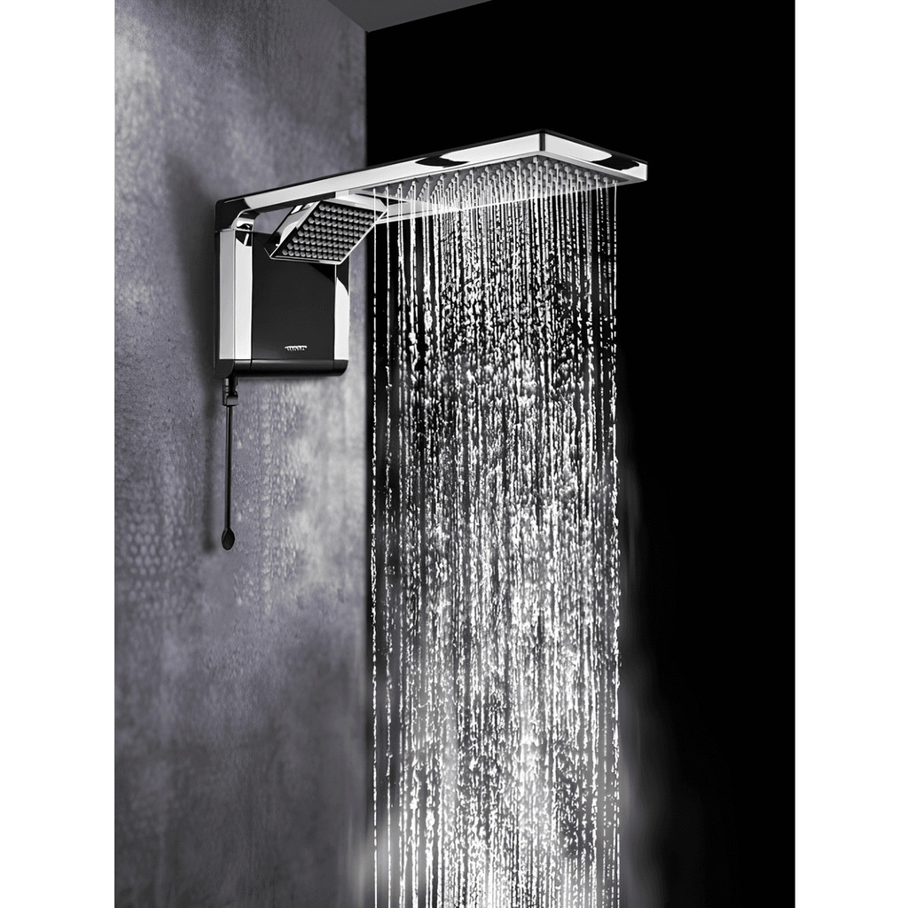 Chuveiro Lorenzetti Acqua Duo Preto Cromado 127V ou 220V 5500W 6800W 7800W Original · foto 2