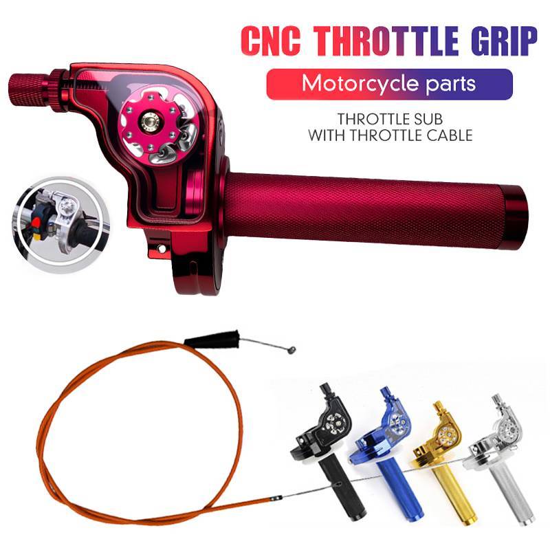 CC Motocicleta 22mm Qui Ação CNC Acelerador Aperto De Alumínio Com Cabo Ciclomotor Scooter BR