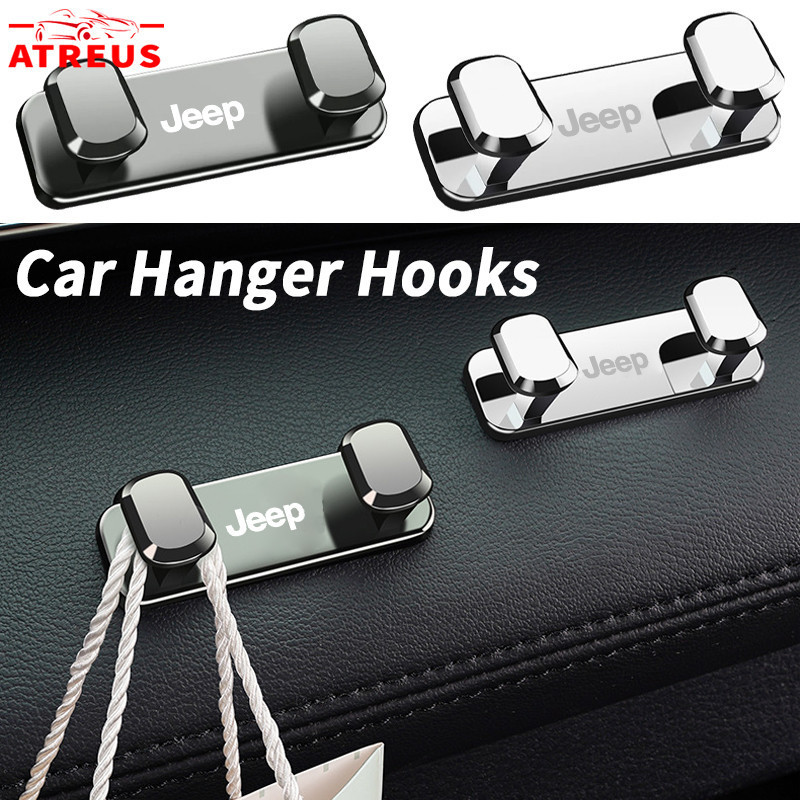 Ganchos de Metal para Pendurar no Carro Jeep, Acessórios Decorativos para Renegade, Compass, Willys, Wrangler JK, Grand 