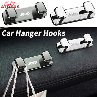 Ganchos de Metal para Pendurar no Carro Jeep, Acessórios Decorativos para Renegade, Compass, Willys, Wrangler JK, Grand 