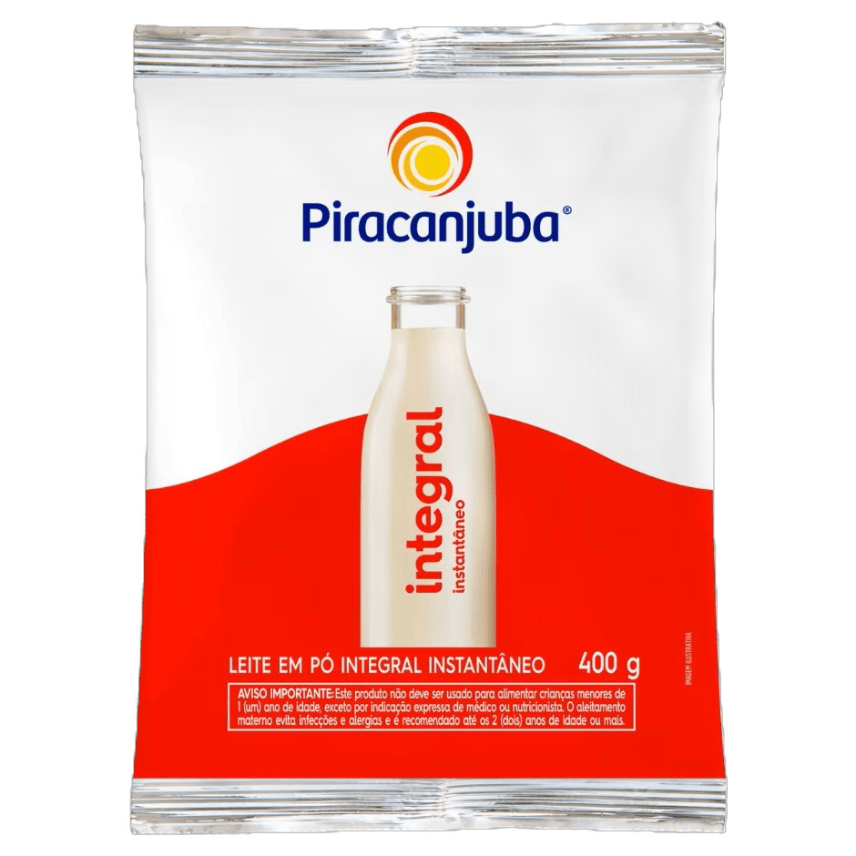 Piracanjuba Leite em pó integral instantâneo integral 400g