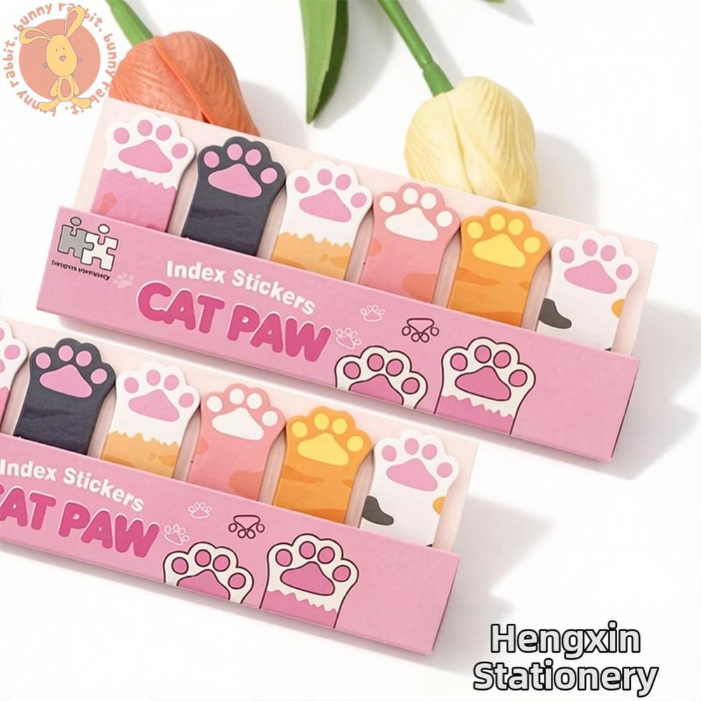 Adesivos De Índice Estilo Pata De Gato 20 Folhas 50x18mm Para Destaque E Marcação De Página