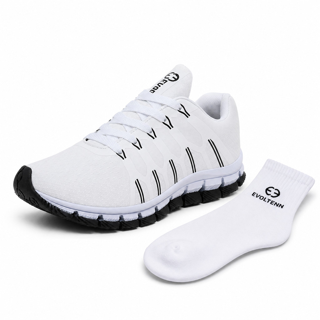 Tênis Feminino Confortável Leve Flexível Para Caminhada Academia E Lazer + Meia Brinde