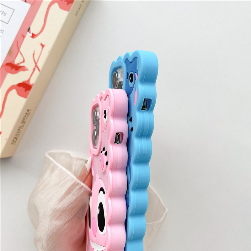 Adequado para estéreo resistente a choques iphone1514 Anti-12 conjuntos chassi mão dos desenhos animados Apple 11 Aberde