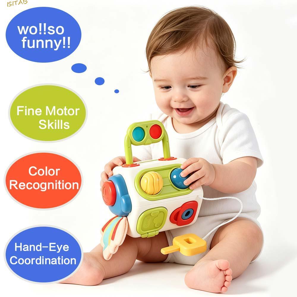 Cubo Ocupado De Atividade ISITAB , Quebra-Cabeça Interativo Para Pais E Filhos , Brinquedos Sensoriais Montessori , Poli