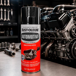 Esmalte Spray para Motor Rust-Oleum Preto Brilhante 457ml