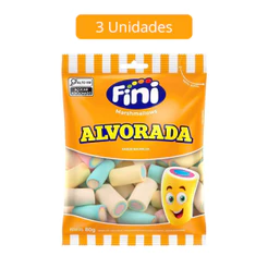 Kit 3 Pacotes de Marshmallow Alvorada 80g Fini