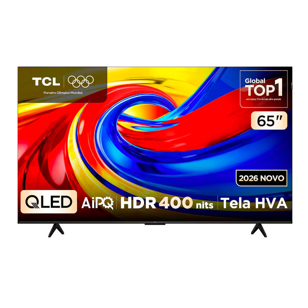 Smart TV 65 4K QLED 65P7L Google TV até 120Hz Dolby Vision Atmos TCL