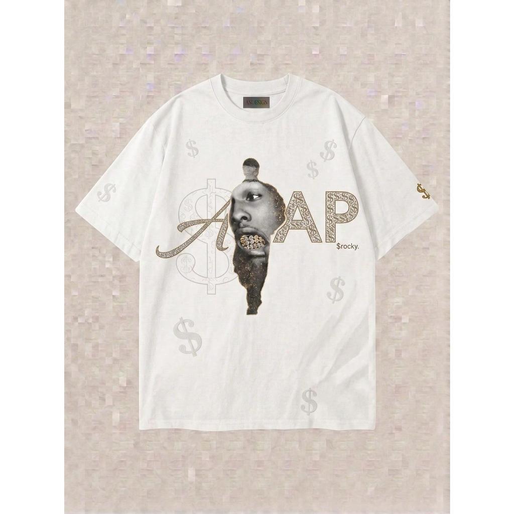 Camiseta Oversized A$AP Rocky| Estilizada e confortavel - | Eventos noturnos e diurnos - Camiseta Feminina e Masculina