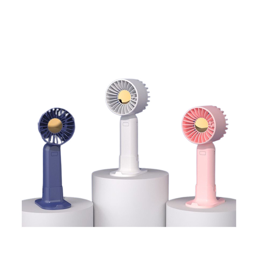 Mini Ventilador Recarregável Portátil De Mão Mesa Usb Pilha 3 velocidades Design