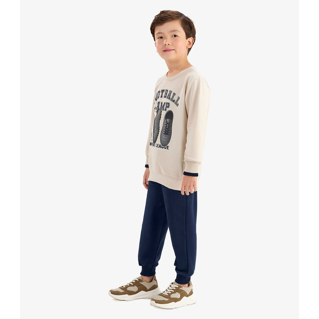 Conjunto Blusão com Calça Moletom Rovi Kids Bege
