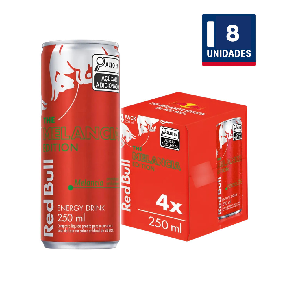 Kit de 8 Energéticos Melancia 250 Ml Red Bull