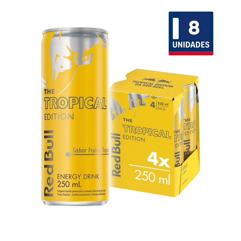Kit de 8 Energéticos Tropical 250 Ml Red Bull